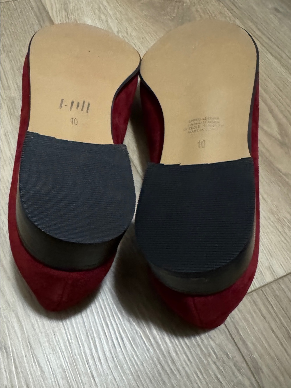 J. Jill Women's Suede Crimson Red Venetian Style Loafers Sz. 10 Like New - Picture 5 of 6